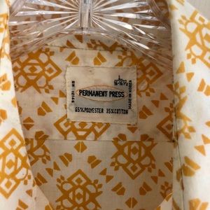 Mod style vintage patterned shirt, 16-16 1/2